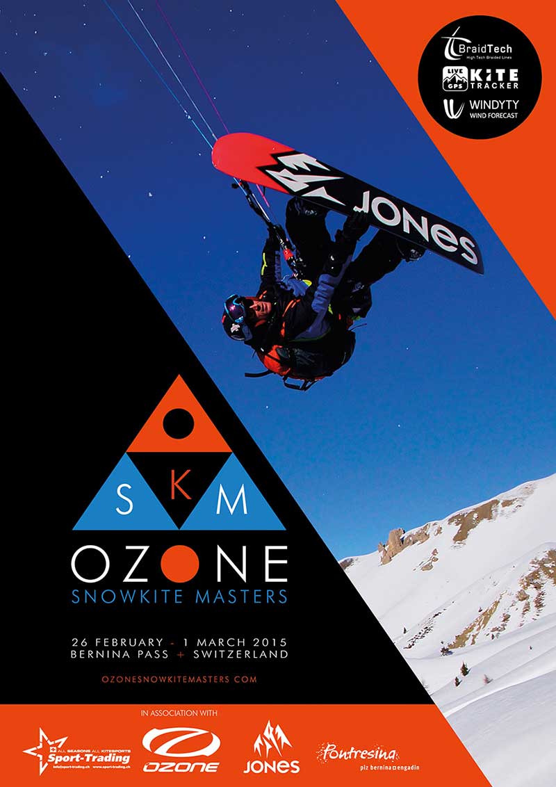Ozone Snowkite Masters snowkiting event poster