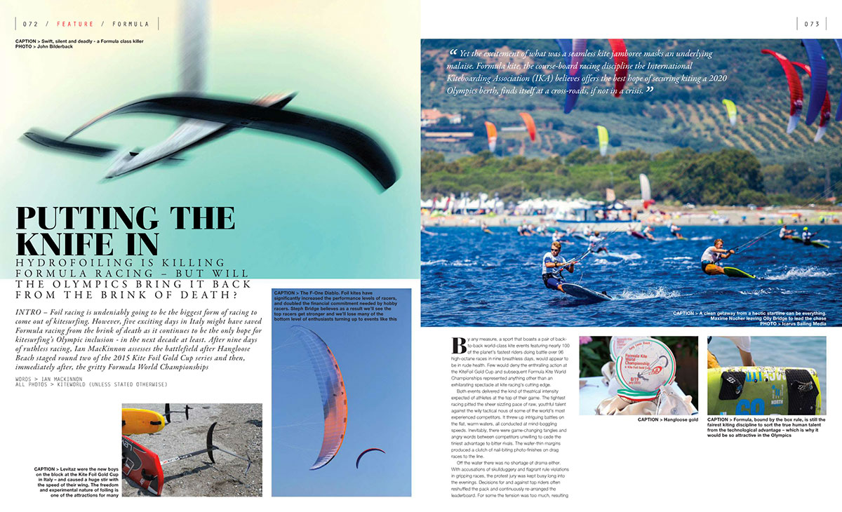 Kitesurf racing feature in Kiteworld magazine issue 77