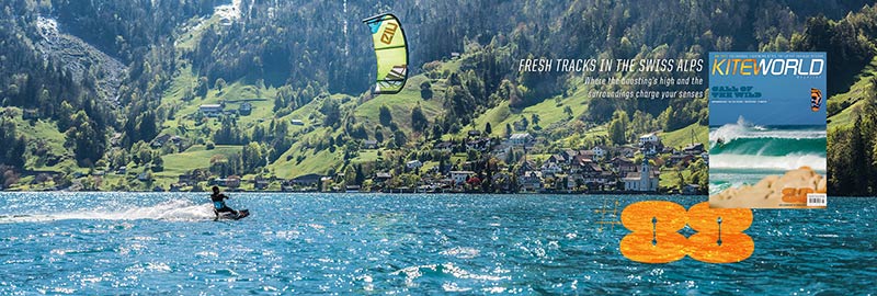 Switzerland kitesurfing travel in Kiteworld magazine issue 88