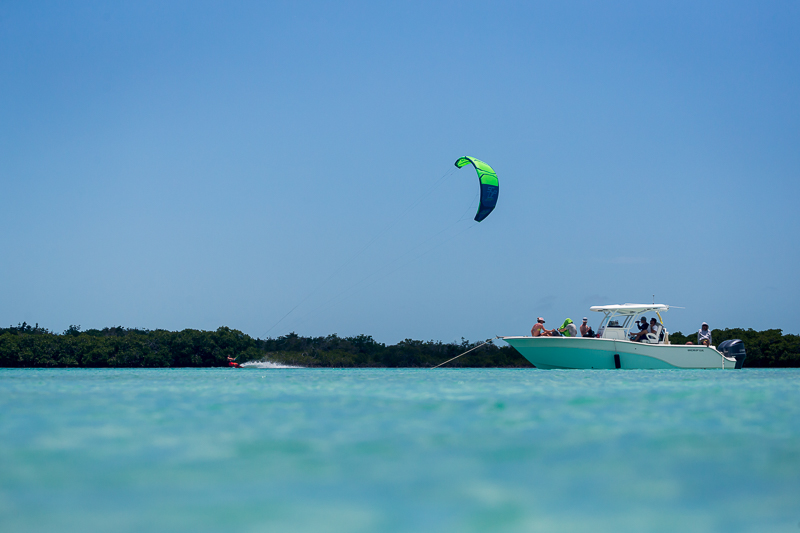 Flat water kiteboarding Turks and Caicos
