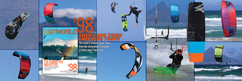KW#98 Freeride kite and board tests 2019