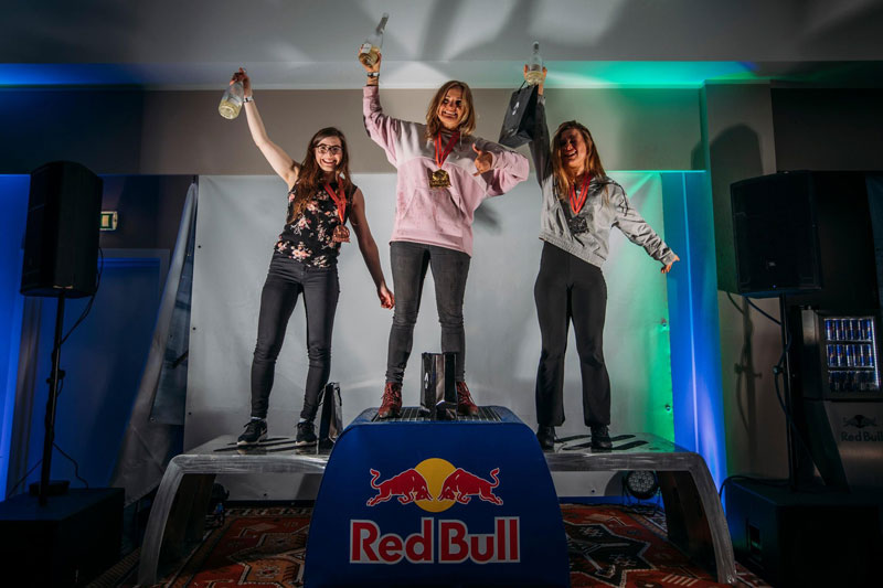 Red Bull Ragnarok women's snowboard podium 2019