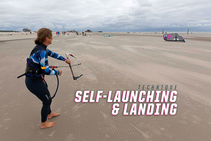 How to self-launch and self-land a kitesurfing kite