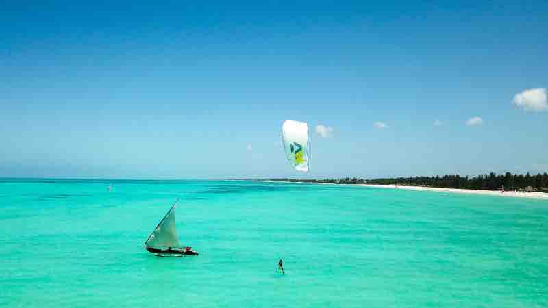 Kiteboarding in Zanzibar