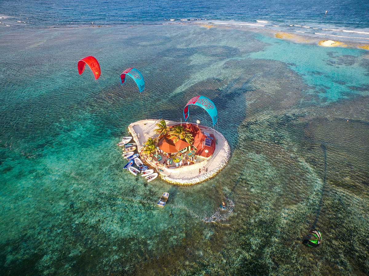 Happy Island kite bar, Union Island, The Grenadines